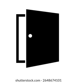 Icono de la puerta aislado en el fondo blanco.