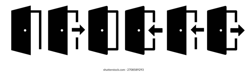 Icono de la puerta aislado en el fondo blanco