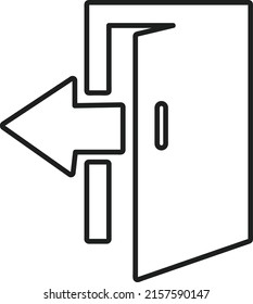 Tor Icon line Art Vektorgrafik auf weißem Hintergrund.EPS
