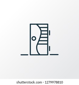 Door icon line symbol. Premium quality isolated entrance element in trendy style.