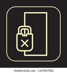 Door Icon Locked Door No Entry Stock Vector (Royalty Free) 1147057502 ...