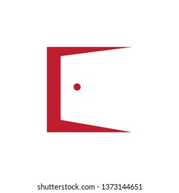 Door icon logo design template