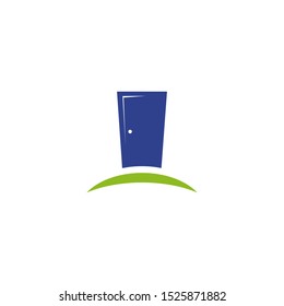 Door icon logo design vector template