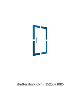 Door icon logo design vector template