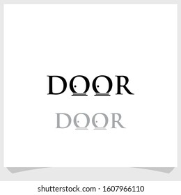 door icon logo design vector, interiors logo design template