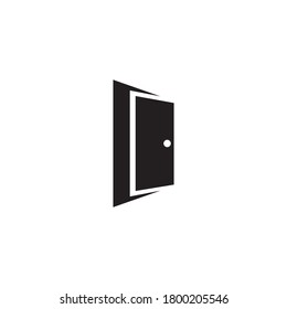 Plantilla vectorial de diseño de logotipo de icono de puerta
