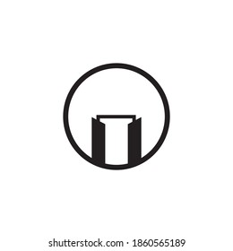 Door icon logo design vector template