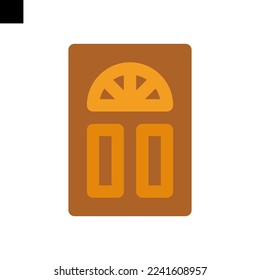 door icon logo flat style vector