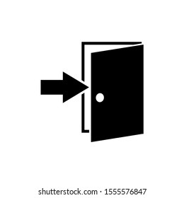 Door icon, logo isolated on white background