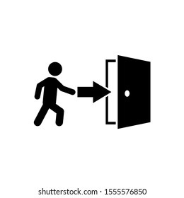 Door icon, logo isolated on white background