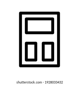 icono de puerta o logotipo símbolo de signo aislado ilustración vectorial - iconos vectoriales de estilo negro de alta calidad
