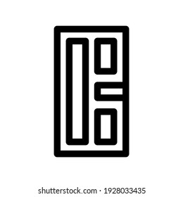 icono de puerta o logotipo símbolo de signo aislado ilustración vectorial - iconos vectoriales de estilo negro de alta calidad
