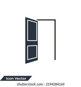 ilustración vectorial del logotipo del icono de puerta. plantilla de símbolo de puerta para colección de diseño gráfico y web