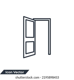 door icon logo vector illustration. door symbol template for graphic and web design collection