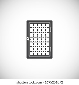 Icono de puerta en el fondo para diseño gráfico y web. Símbolo de concepto de ilustración creativa para aplicación web o móvil.
