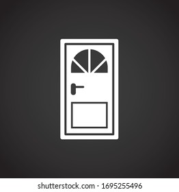 Door icon on background for graphic and web design. Creative illustration concept symbol for web or mobile app.