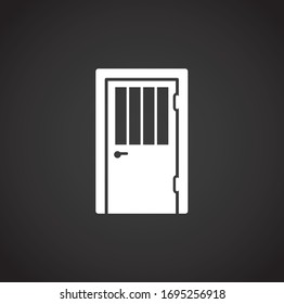 Door icon on background for graphic and web design. Creative illustration concept symbol for web or mobile app.