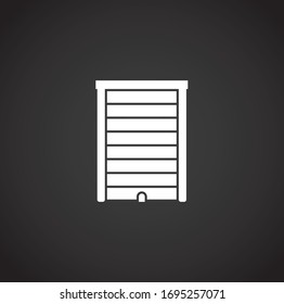 Türsymbol auf dem Hintergrund für Grafik und Webdesign. Symbol für kreatives Illustrationskonzept für Web- oder mobile App.