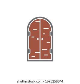 Door icon on background for graphic and web design. Creative illustration concept symbol for web or mobile app.