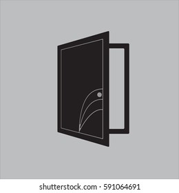 door icon on gray background