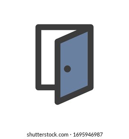 Door icon on white background