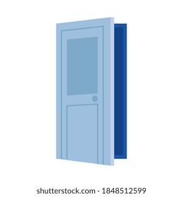 icono de puerta, en fondo blanco, símbolo de puerta abierta diseño de ilustración vectorial