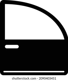Door Icon on white background. car door auto sign. car door symbol. flat style. 