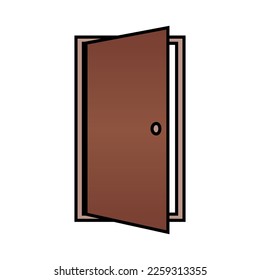 Door icon on white background.