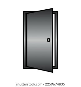 Door icon on white background.