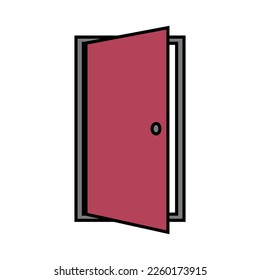 Icono de puerta sobre fondo blanco.