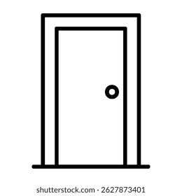 Door icon on white background vector
Vector icon household items home