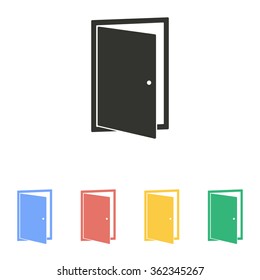 Door  icon  on white background. Vector illustration.