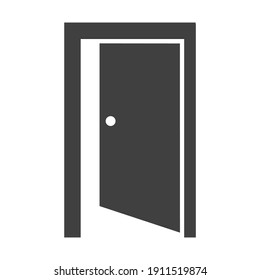 Door Icon Open Door Logo Concept Vector Illustration
