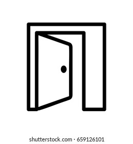 Door icon in outline style