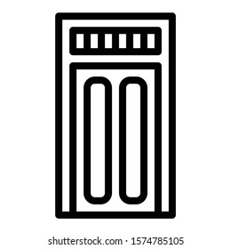 door icon outline vector design
