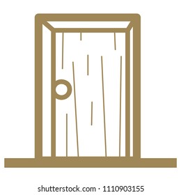 Door Icon. Real Estate Icon In Vector Illustration.