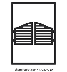 door icon, saloon door vector icon, simple illustration of saloon door icon 