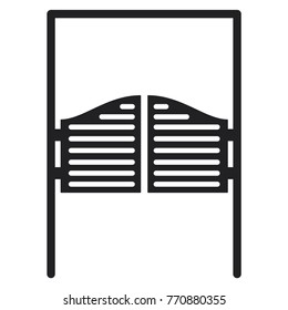 door icon, saloon door vector icon, simple illustration of saloon door icon 