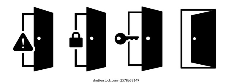 door icon. door icon set