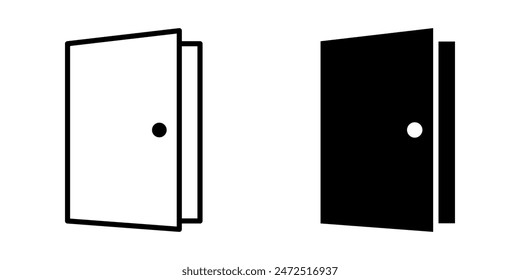 Conjunto de iconos de puerta. para concepto móvil y Diseño web. Ilustración vectorial