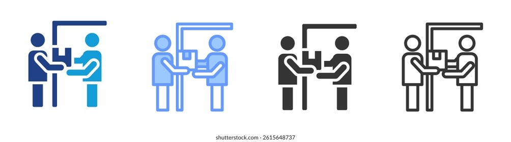 Door To Door icon set multiple style collection