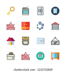 door icon set. vector set about house, entrances, delivery and cabinet icons set.