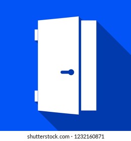 Door icon with shadow , sign design