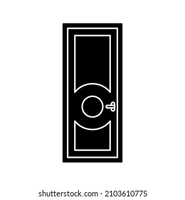 door icon. Door sign, isolated. Flat design. vector illustration