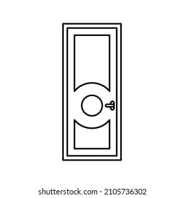 door icon. Door sign, isolated. Flat design. vector illustration
