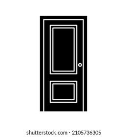 door icon. Door sign, isolated. Flat design. vector illustration