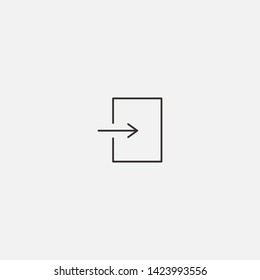 door icon sign signifier vector