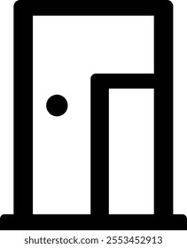 Door Icon Silhouette design vector