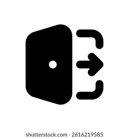 door icon simple design illustration logo