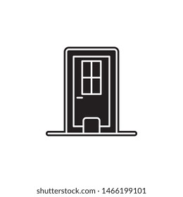 door icon. Simple glyph, flat vector of Real Estate icons for UI and UX, website or mobile application